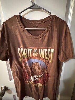 Wrangler Brown 'Spirit of the West' Short Sleeve Tee